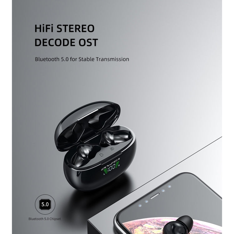 awei T15P Bluetooth V5.0 TWS Ture Wireless Sports LED Display Headset with Charging Case