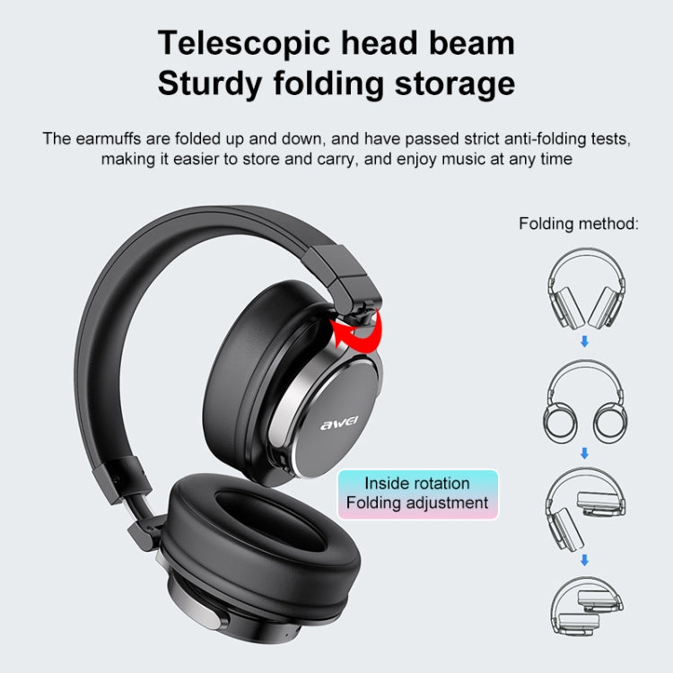 awei A710BL Foldable ANC Noise Cancelling Bluetooth Wireless Headset