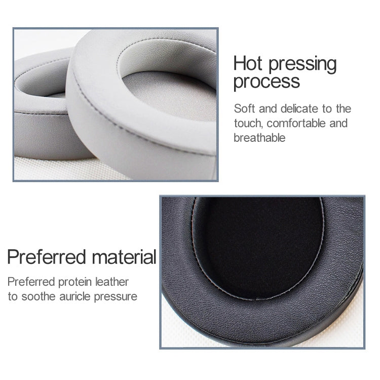 2 PCS For Razer Kraken 7.1 V2 Headphone Cushion Sponge Grey Net Cover Earmuffs Replacement Earpads