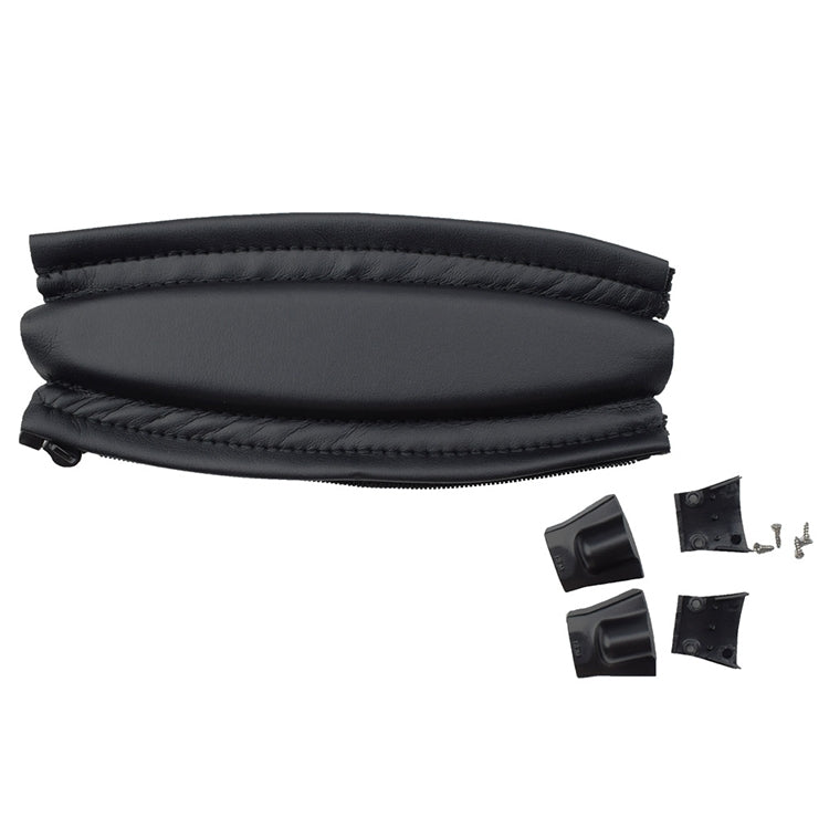 10 PCS For Bose QC2 / QC15 Headphone Head Beam Headgear Leather Cover with Plastic Parts + Screws