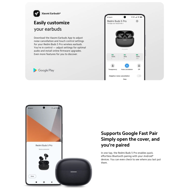 Original Xiaomi Redmi Buds 5 Pro Wireless Bluetooth Earphone