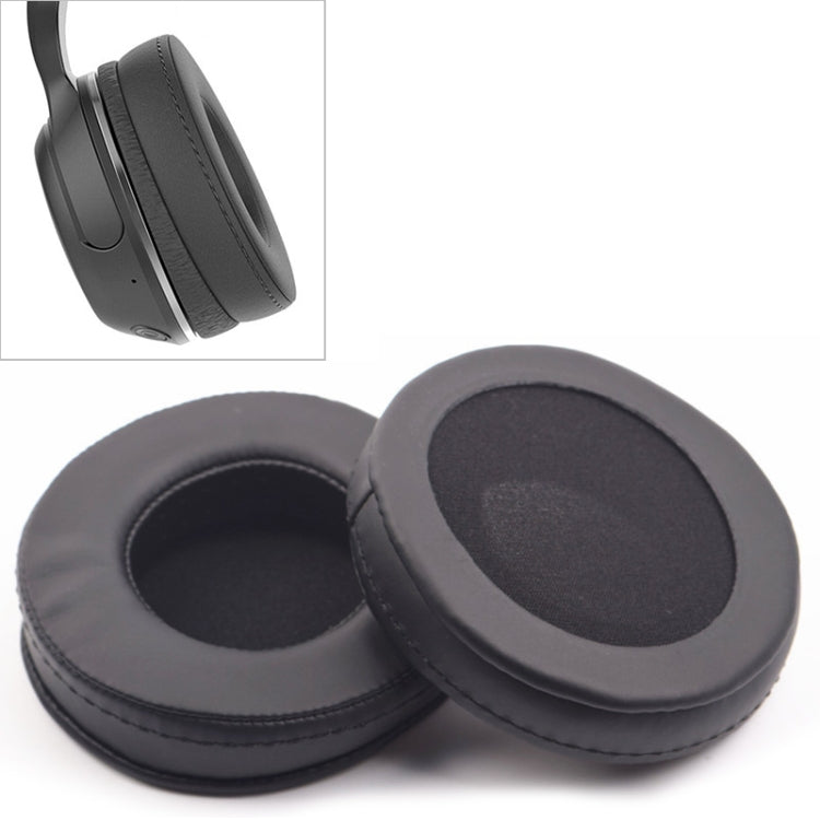 2 PCS For Skullcandy / HESH 2.0 HESH Thickened Earphone Cushion Cover Earmuffs Replacement Earpads with White Thread Sewing(Black)