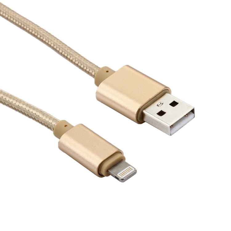 1m Woven Style Metal Head 84 Cores 8 Pin to USB 2.0 Data / Charger Cable