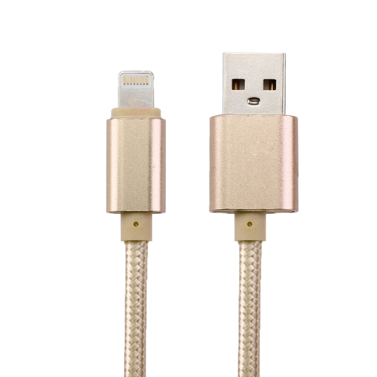 1m Woven Style Metal Head 84 Cores 8 Pin to USB 2.0 Data / Charger Cable
