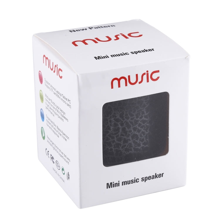 A9 Mini Portable Glare Crack Bluetooth Stereo Speaker with LED Light, Built-in MIC, Support Hands-free Calls & TF Card