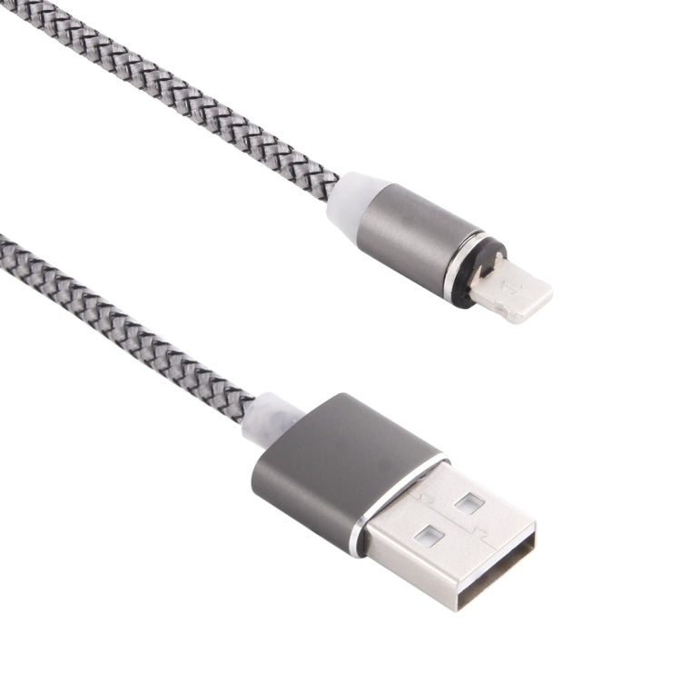 360 Degree Rotation 8 Pin to USB 2.0 Weave Style Magnetic Charging Cable with LED Indicator, Cable Length: 1m