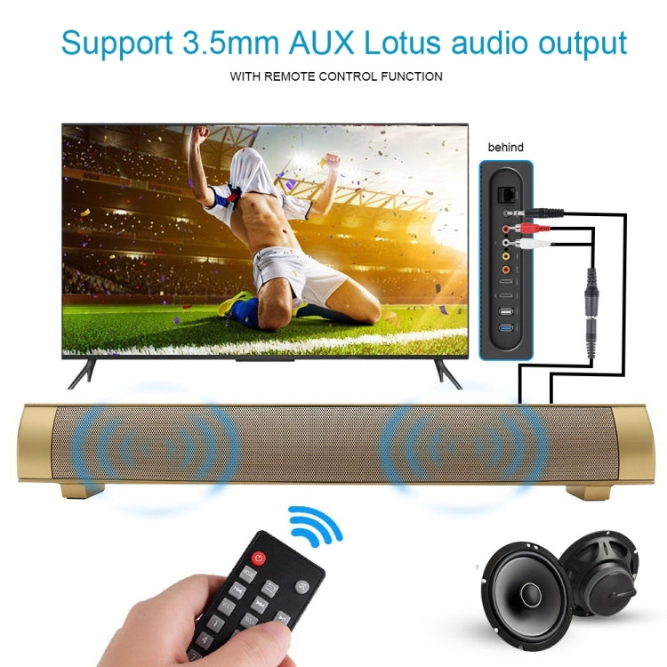 Soundbar LP-08 CE0152 USB MP3 Player 2.1CH Bluetooth Wireless Sound Bar Speaker with Remote Control