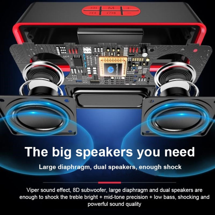 SC211 Portable Subwoofer Wireless Bluetooth Speaker Bluetooth 5.0, Support TF Card & U Disk & 3.5mm AUX