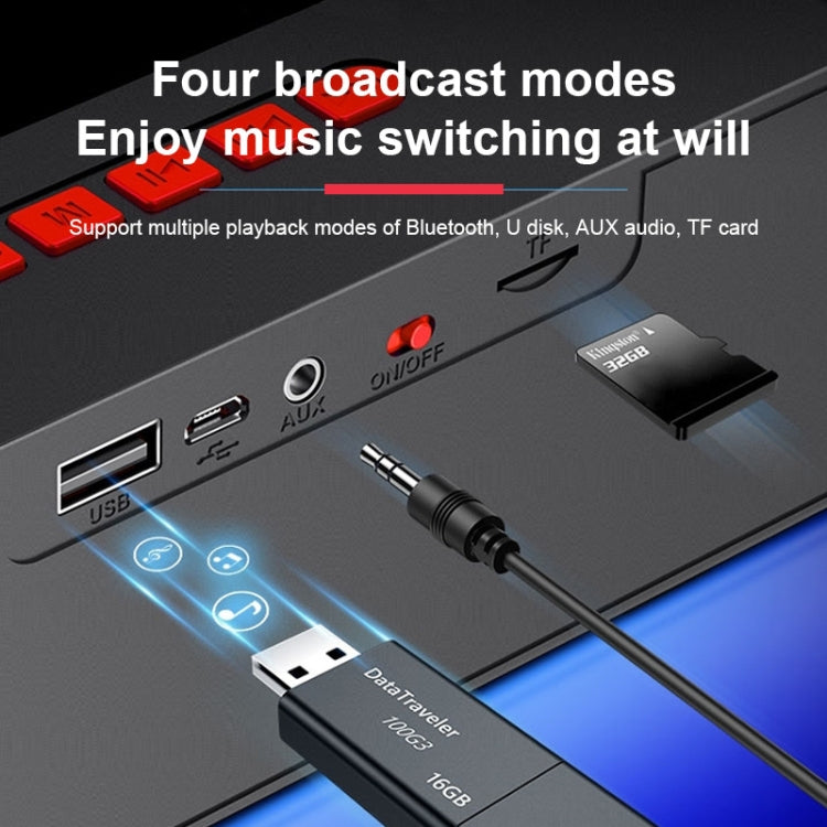 SC211 Portable Subwoofer Wireless Bluetooth Speaker Bluetooth 5.0, Support TF Card & U Disk & 3.5mm AUX