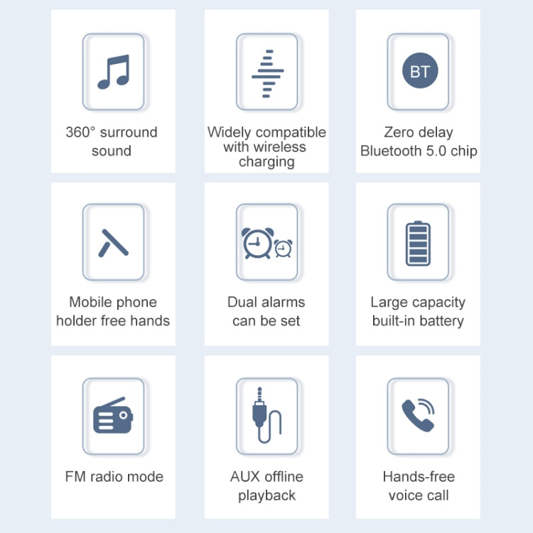 awei Y332 Wireless Charging Bluetooth 5.0 Speaker, Support Hands Free Voice Call