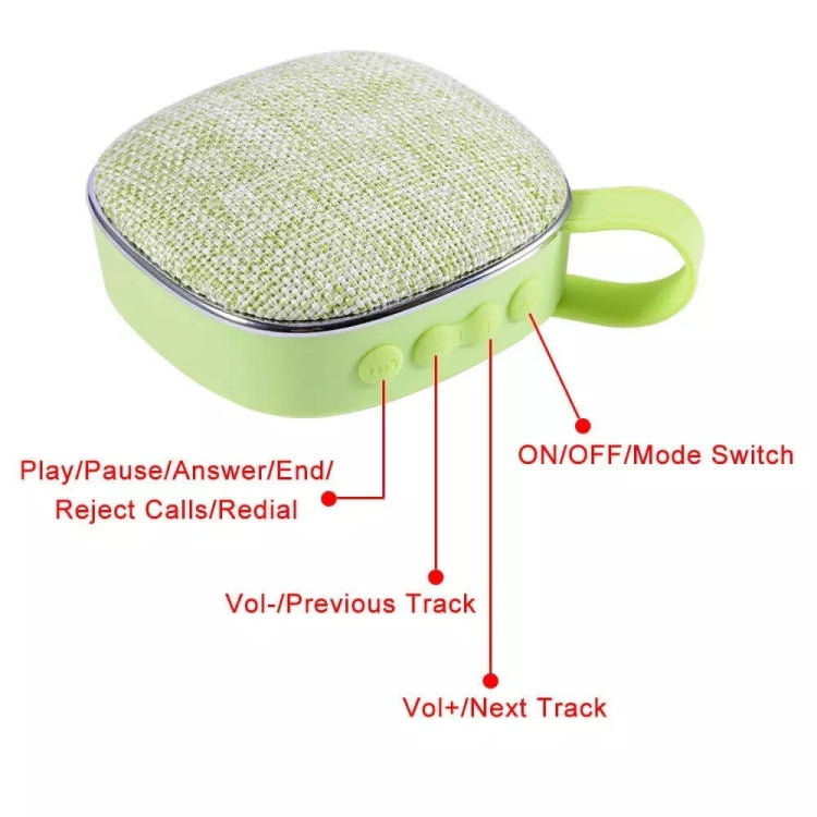 X25new Cloth Texture Square Portable Mini Bluetooth Speaker, Support Hands-free Call & TF Card & AUX
