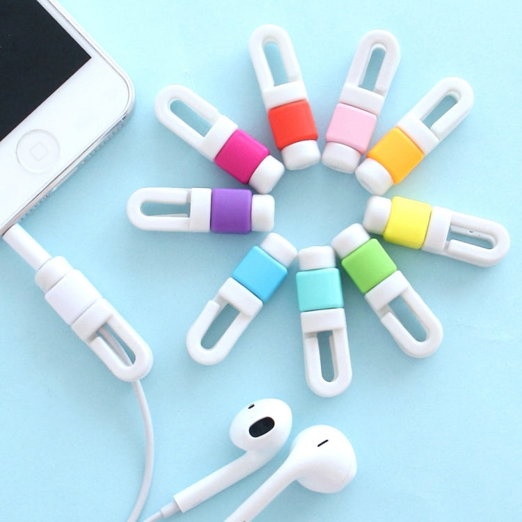 100 PCS Earphone Headphone Wire Cable Line Protective Cover Winder Cord Wrap Organizer, Random Color Delivery