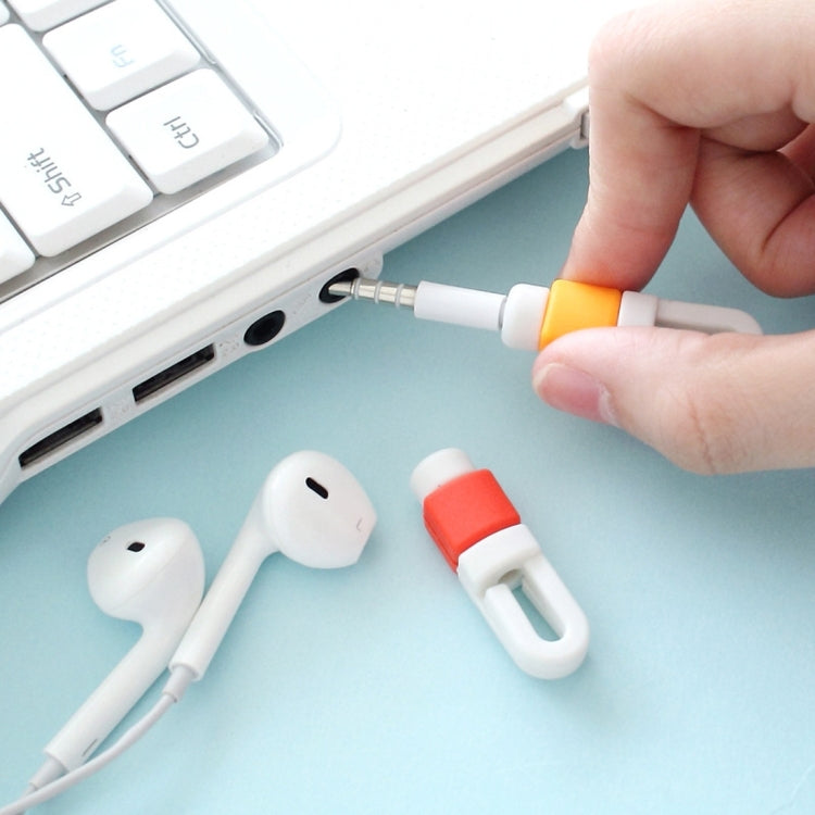100 PCS Earphone Headphone Wire Cable Line Protective Cover Winder Cord Wrap Organizer, Random Color Delivery