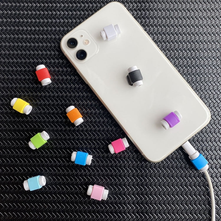 100 PCS Headphone Wire Data Cable Protection Cover Winder Cord Wrap Organizer, Random Color Delivery