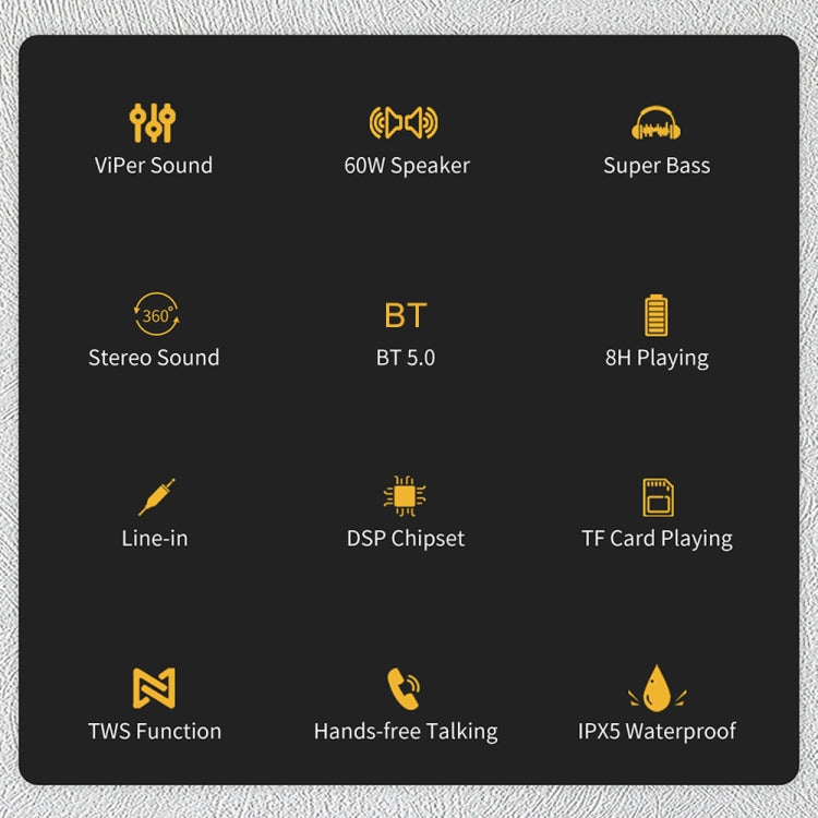 XDOBO X8 60W Wireless Bluetooth Speaker Outdoor Subwoofer Support TWS & TF Card