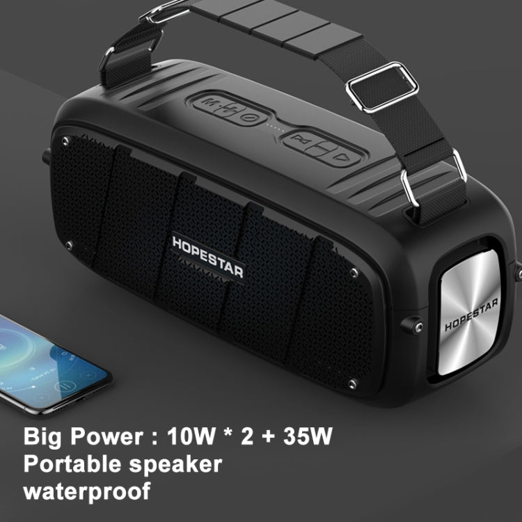 HOPESTAR A20 Pro TWS Portable Outdoor Waterproof Subwoofer Bluetooth Speaker with Microphone, Support Power Bank & Hands-free Call & U Disk & TF Card & 3.5mm AUX