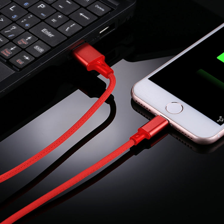 1m 2A USB to 8 Pin Nylon Weave Style Data Sync Charging Cable