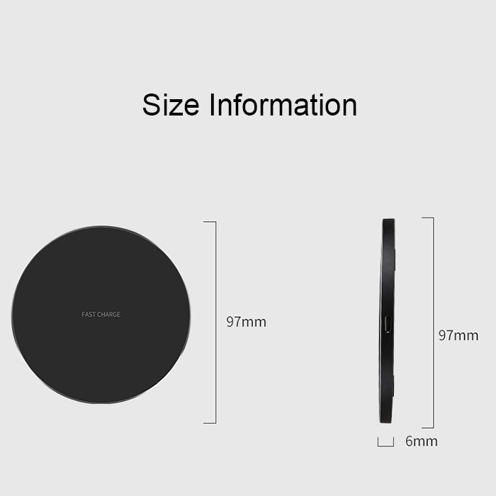 GY-68 Ultra-Thin Aluminum Alloy Wireless Fast Charging Qi Charger Pad