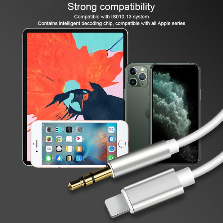 8 Pin to 3.5mm AUX Audio Adapter Cable, Length: 1m