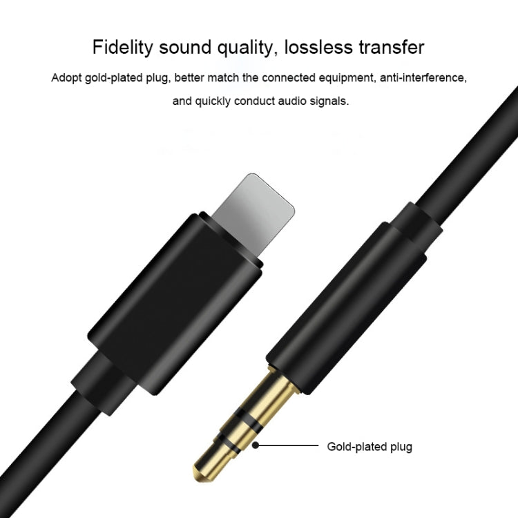 8 Pin to 3.5mm AUX Audio Adapter Cable, Length: 1m