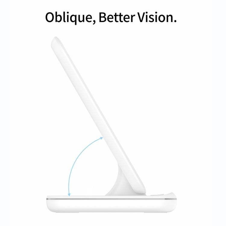 Z5A QI Vertical Magnetic Wireless Charger for Mobile Phones & Apple Watches & AirPods / Samsung Galaxy Buds / Huawei Free Buds, with Touch Ring Light