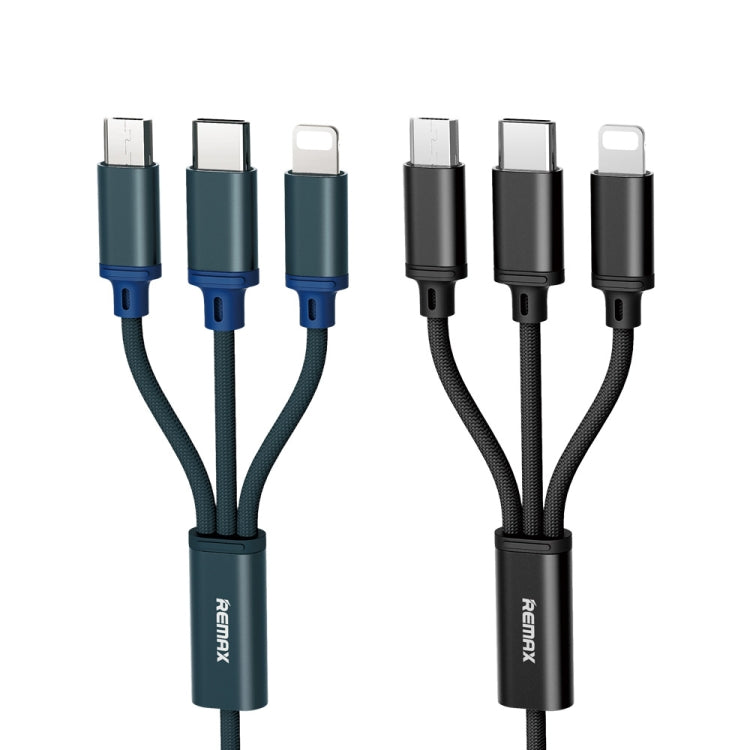 REMAX RC-131TH 1m 2.8A 3 in 1 USB to 8 Pin & USB-C / Type-C & Micro USB Charging Cable