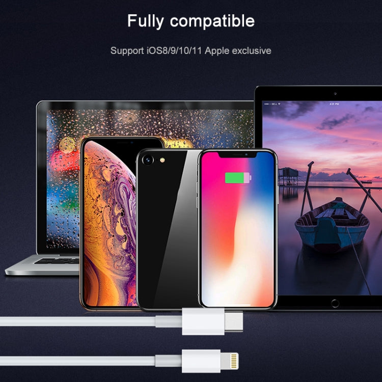 AWEI CL-68 3A Type-C / USB-C to 8 Pin PD Fast Charging Data Cable, Length: 1m