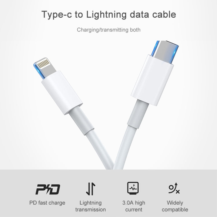 AWEI CL-68 3A Type-C / USB-C to 8 Pin PD Fast Charging Data Cable, Length: 1m