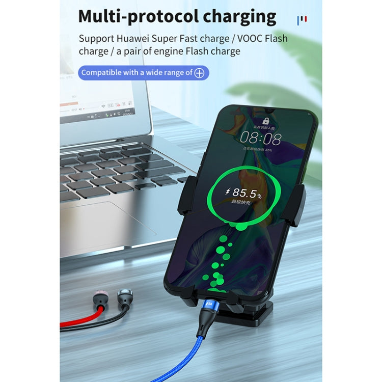 40W 5A USB to Micro USB + USB-C / Type-C + 8 Pin Fast Charging Data Cable, Cable Length: 1.2m