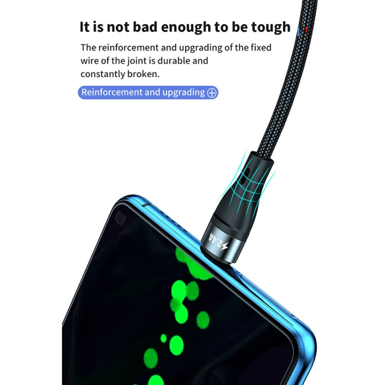 40W 5A USB to Micro USB + USB-C / Type-C + 8 Pin Fast Charging Data Cable, Cable Length: 1.2m