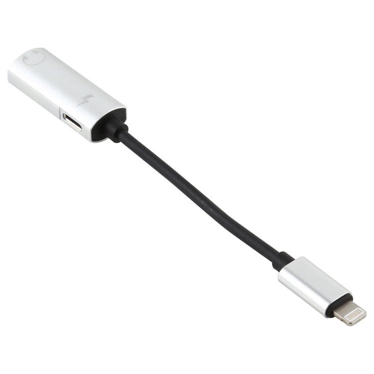 2 in 1 8 Pin Male to Dual 8 Pin Female Charging and Listening to Music Audio Earphone Adapter, Compatible with All IOS Systems