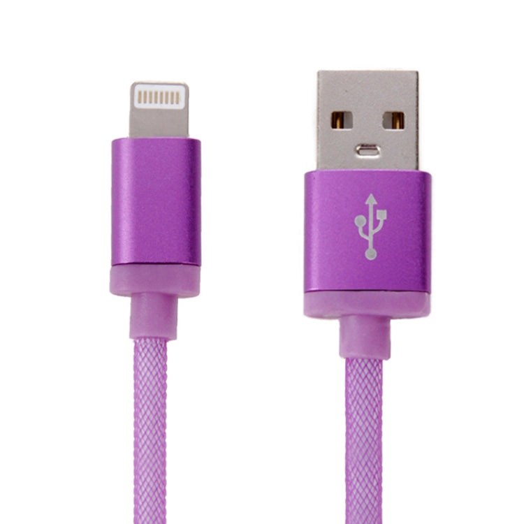 1m Net Style Metal Head 8 Pin to USB Data / Charger Cable