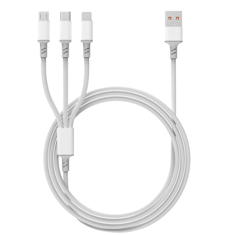 3A 3 in 1 USB to Type-C / 8 Pin / Micro USB Fast Charging Cable, Cable Length: 1.2m