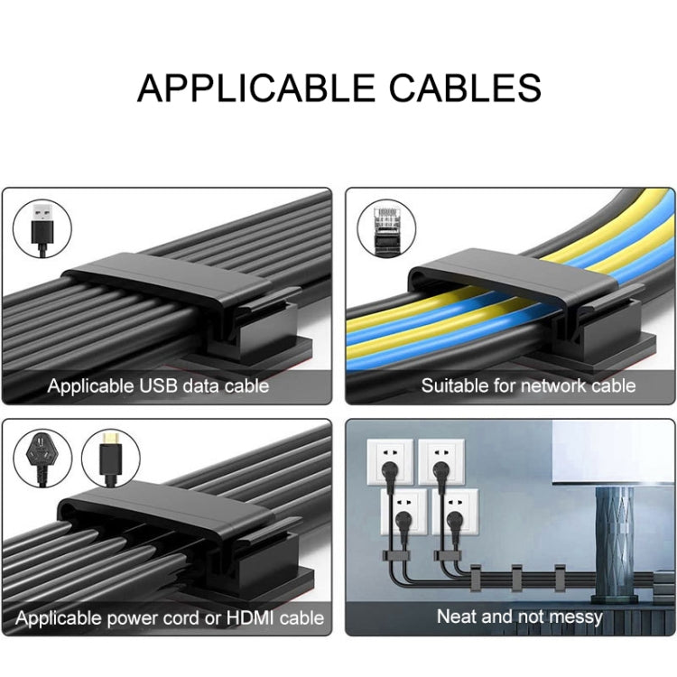 HG2613 20 PCS Desktop Data Cable Organizer Fixing Clip
