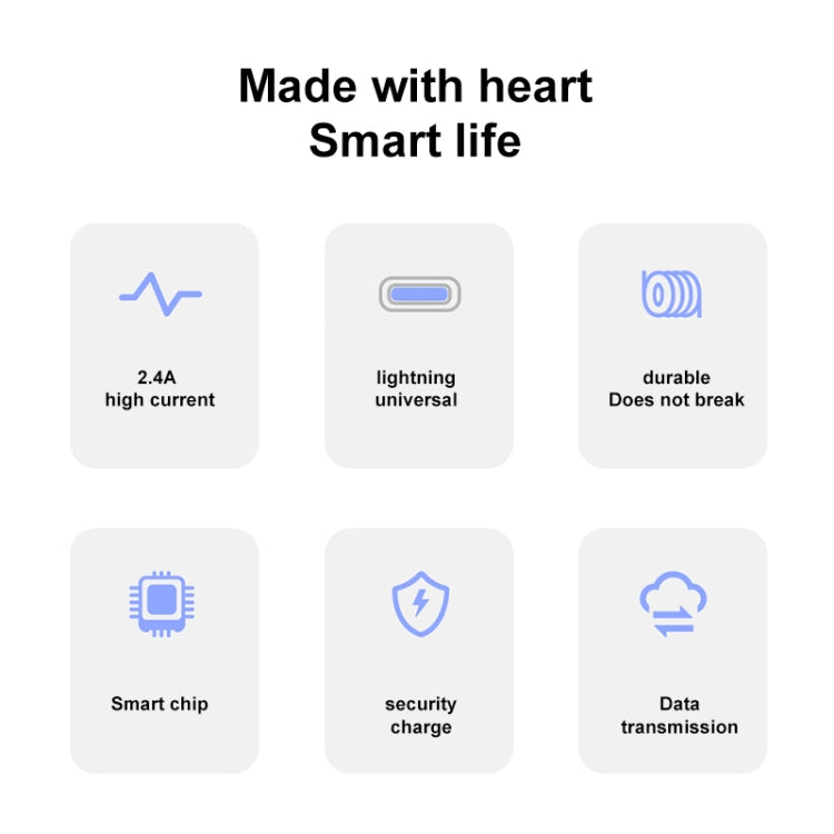 awei CL-115L 1m 2.4A USB to 8 Pin Charging Cable