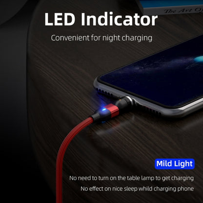 2m 3A Output 3 in 1 USB to 8 Pin + USB-C / Type-C + Micro USB 540 Degree Rotating Magnetic Data Sync Charging Cable, 2m 3 in 1