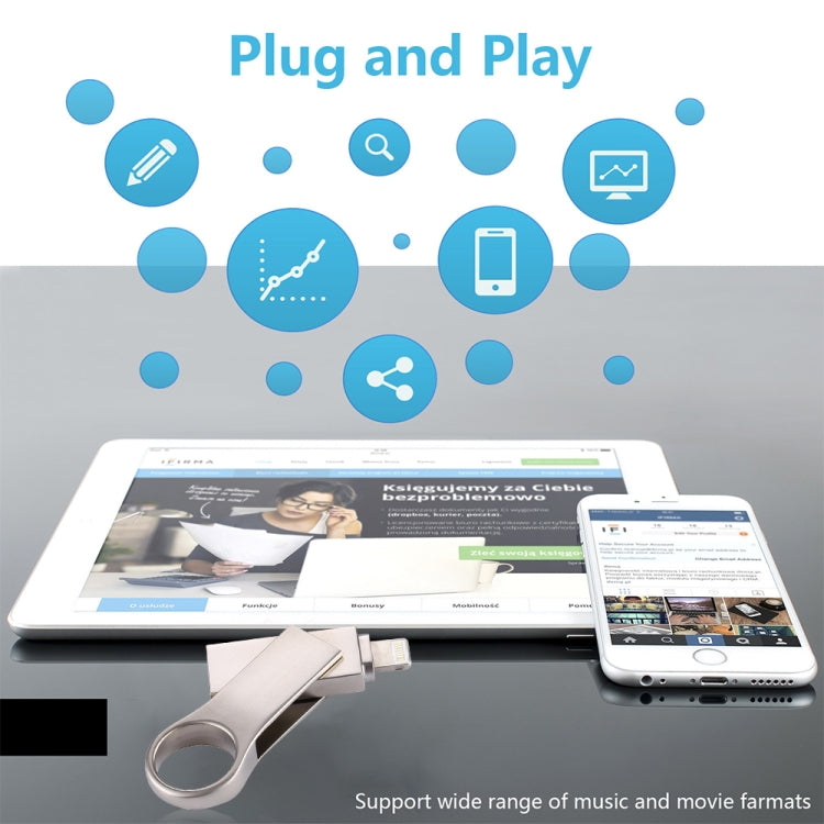 RQW-10D 2 in 1 USB 2.0 & 8 Pin 64GB Flash Drive