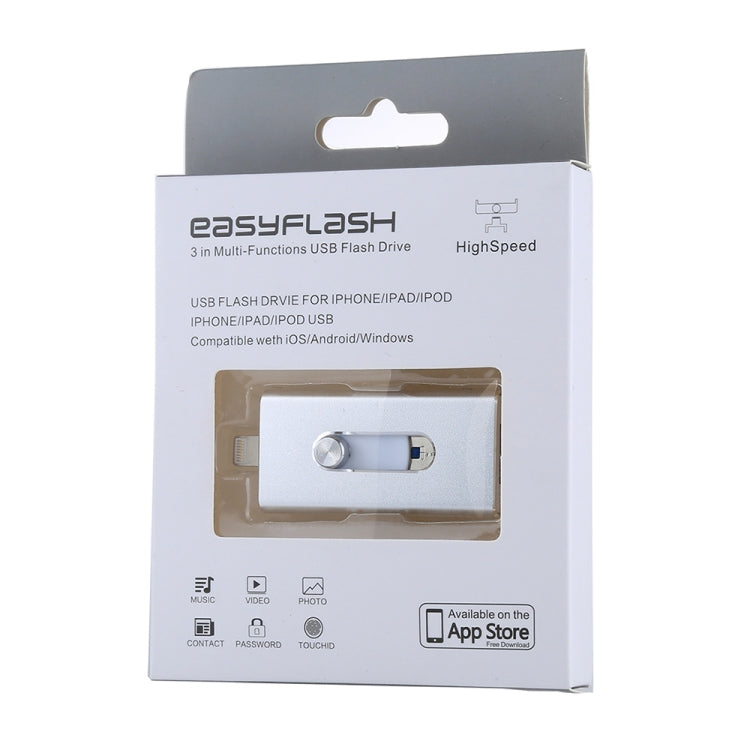 RQW-02 3 in 1 USB 2.0 & 8 Pin & Micro USB 32GB Flash Drive