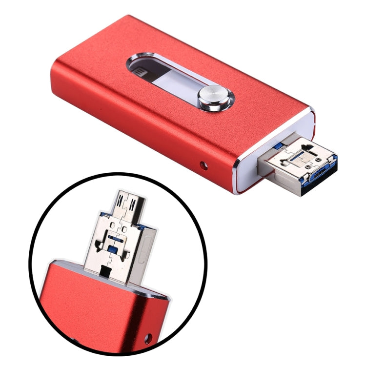 RQW-02  3 in 1 USB 2.0 & 8 Pin & Micro USB 16GB Flash Drive