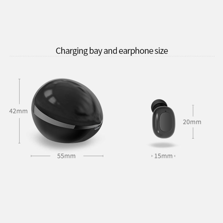 A10 TWS Space Capsule Shape Wireless Bluetooth Earphone with Magnetic Charging Box & Lanyard, Support HD Call & Automatic Pairing Bluetooth