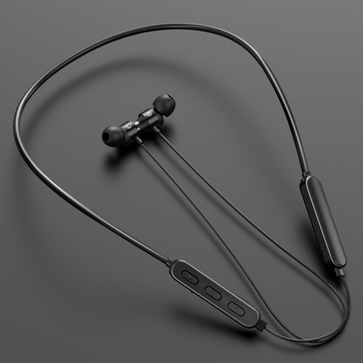 Bluetooth 5.1 Round Wire Neck-mounted Bluetooth Sports Earphone with Magnetic Function