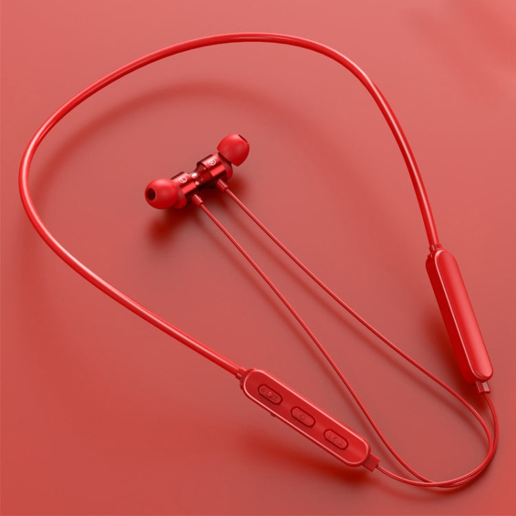 Bluetooth 5.1 Round Wire Neck-mounted Bluetooth Sports Earphone with Magnetic Function