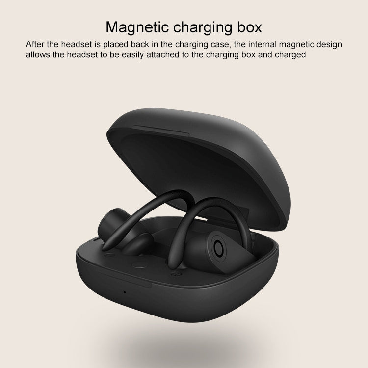 b10 TWS Bluetooth 5.0 Hanging Ear Wireless Bluetooth Sports Earphone with Magnetic Charging Box, Support Call & Siri & Charging Box Wireless Charging