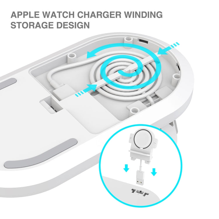 A04 3 in 1 Multi-function Qi Standard Wireless Charger for Mobile Phones & iWatch & AirPods