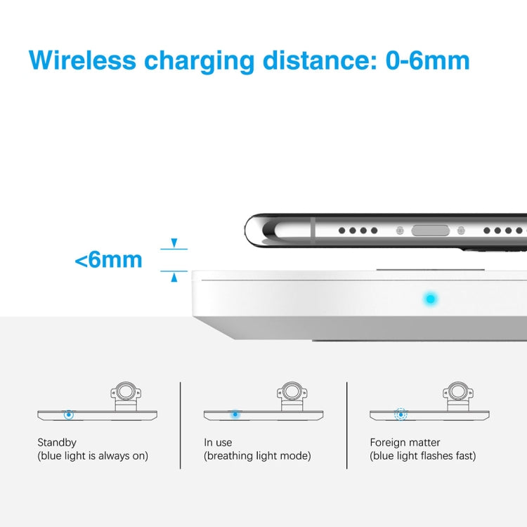 A04 3 in 1 Multi-function Qi Standard Wireless Charger for Mobile Phones & iWatch & AirPods