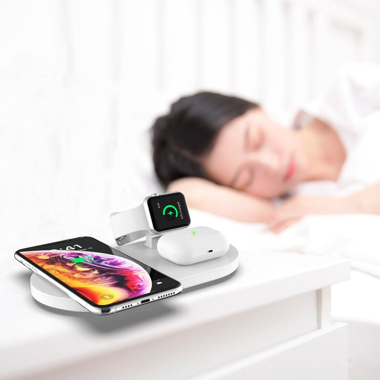 A04 3 in 1 Multi-function Qi Standard Wireless Charger for Mobile Phones & iWatch & AirPods