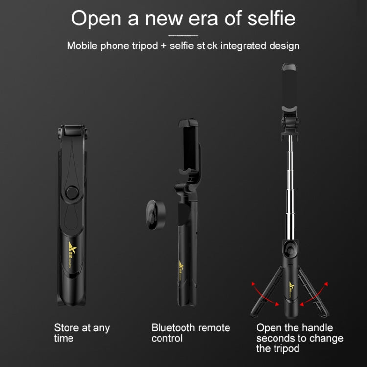 XT-09 Multi-function Live Broadcast Mobile Bluetooth Self-timer Pole Tripod