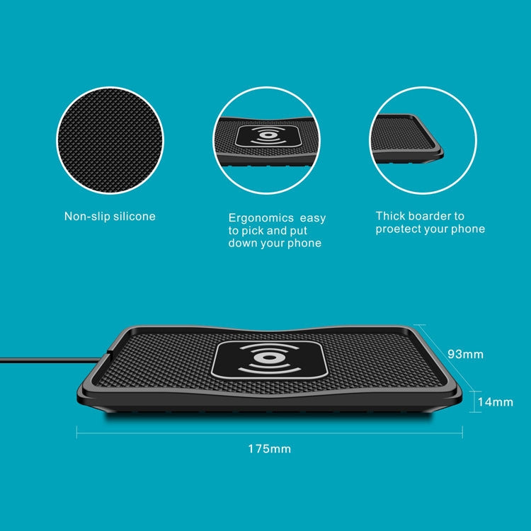 C3 QI Standard Vehicle Anti-skid Wireless Fast Charging Charger