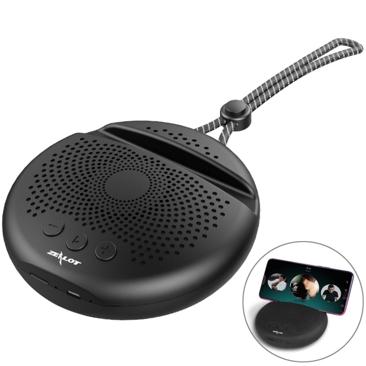 ZEALOT S24 Portable Stereo Bluetooth Speaker with Lanyard & Mobile Card Slot Holder, Supports Hands-free Call & TF Card