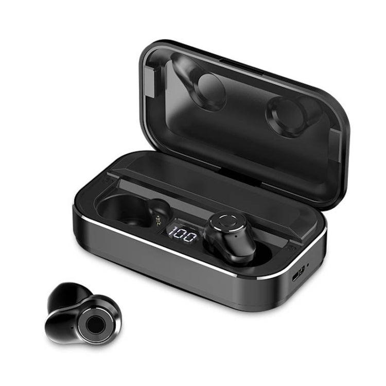 A6 TWS Bluetooth 5.0 Touch Wireless Bluetooth Earphone with Charging Box & LED Smart Digital Display, Support Voice Assistant & Memory Connection & HD Call